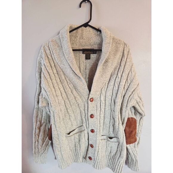 Eddie Bauer Other - Vintage Eddie Bauer Fisherman's Cable Knit Wool Cardigan